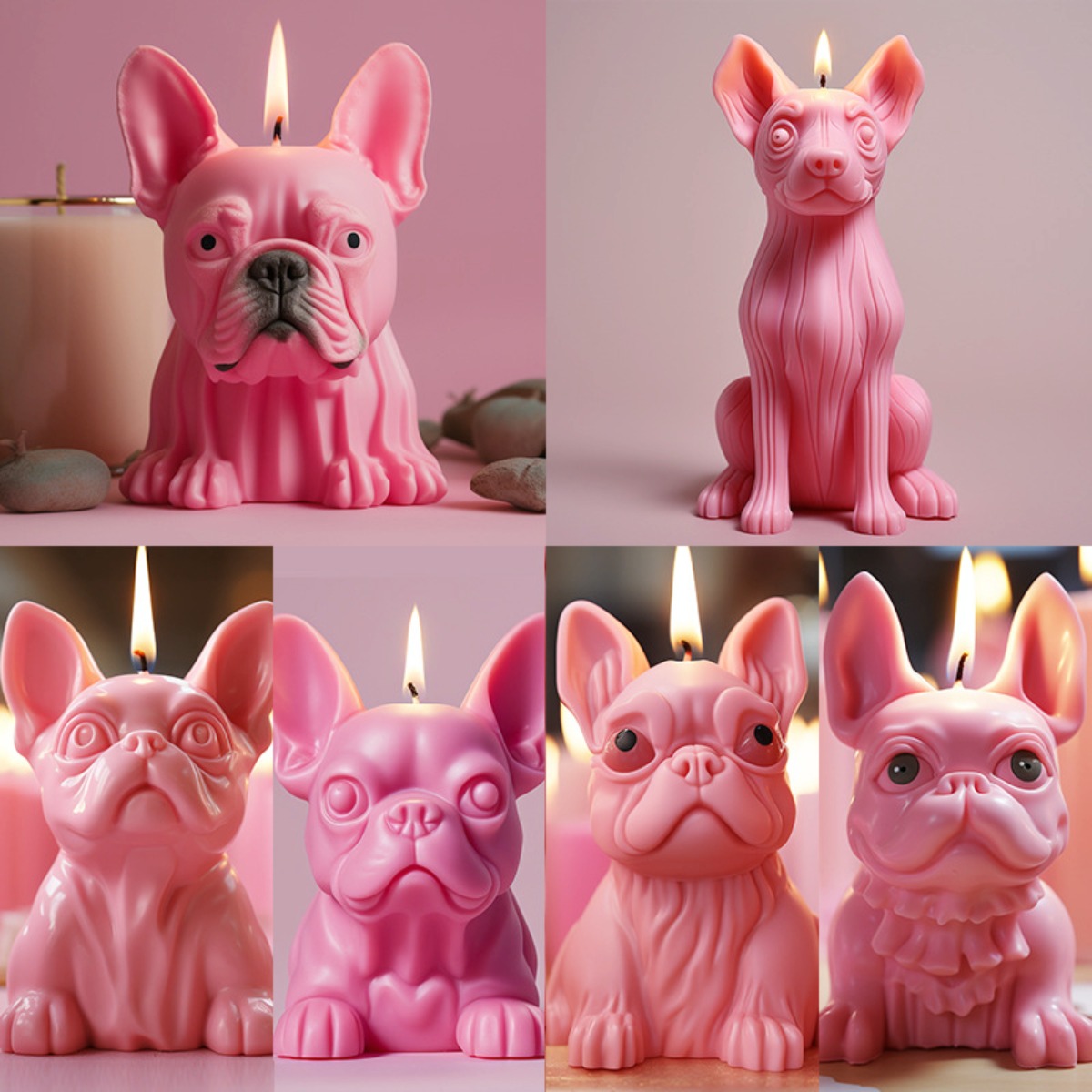 Soap Making Ideas - Pekingese Puppy Pug Animal Candle Silicone