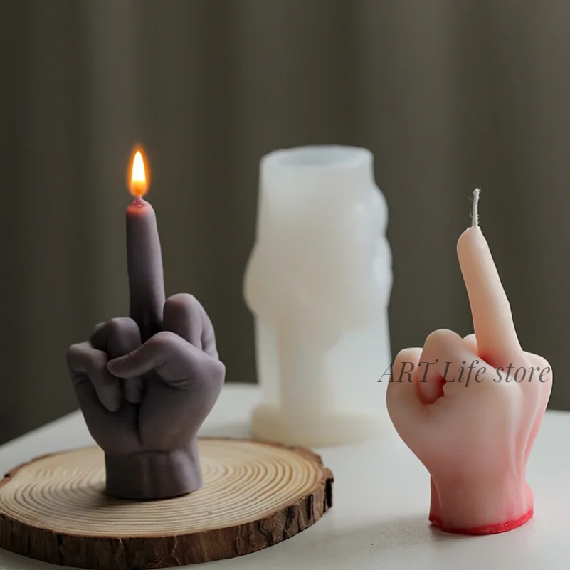 Soap Making Ideas - 3D Finger Silicone Candle Mold Diy