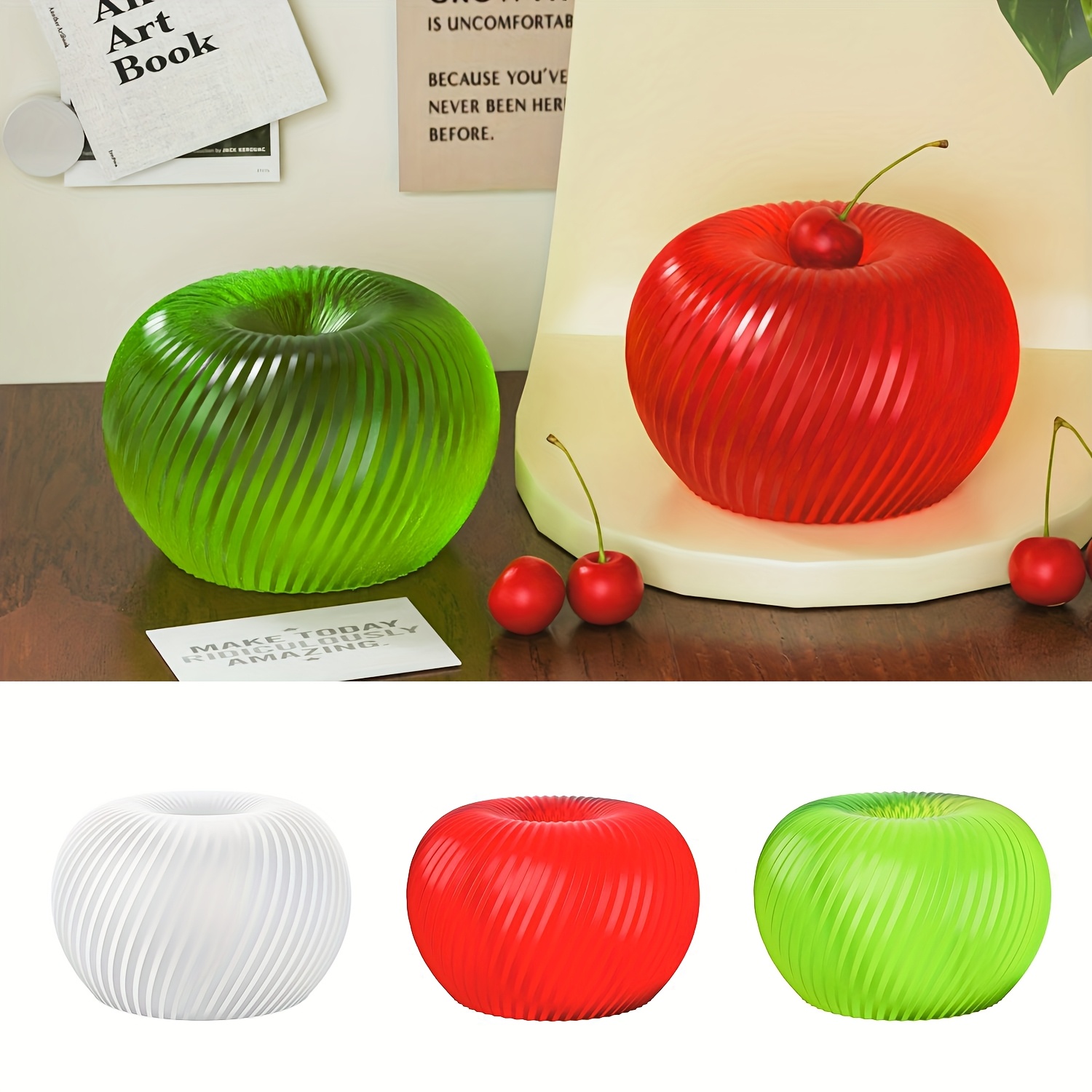 Soap Making Kits - A trendy red apple silicone mold