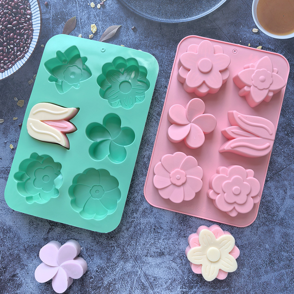 Soap Making Store - kinds Flower Silicone Molds Different Flower-shaped