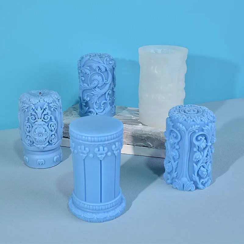 Soap Making Ideas - Carved Roman Column Candle Silicone Mold
