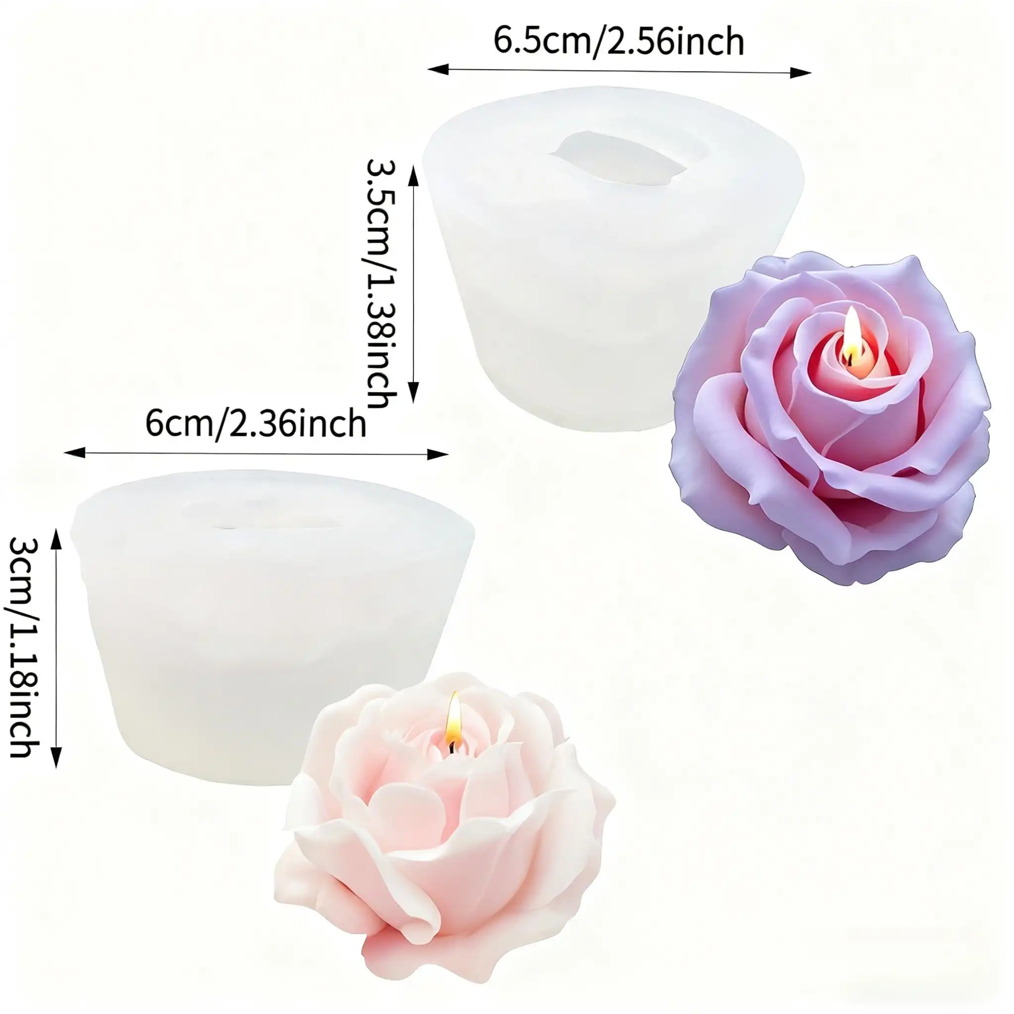 2-Piece Romantic 3D Rose Silic - Soap Making Ideas ulasan dan harga
