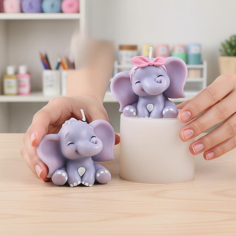 Cute 3D Elephant Silicone Cand - Soap Making Kits ulasan dan harga